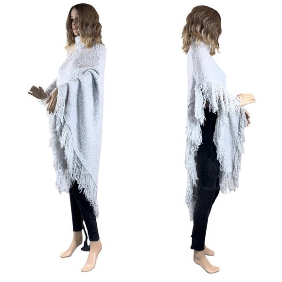 SER.O.YA Frost Poncho SZ XS Silver $348 - Picture 7 of 14